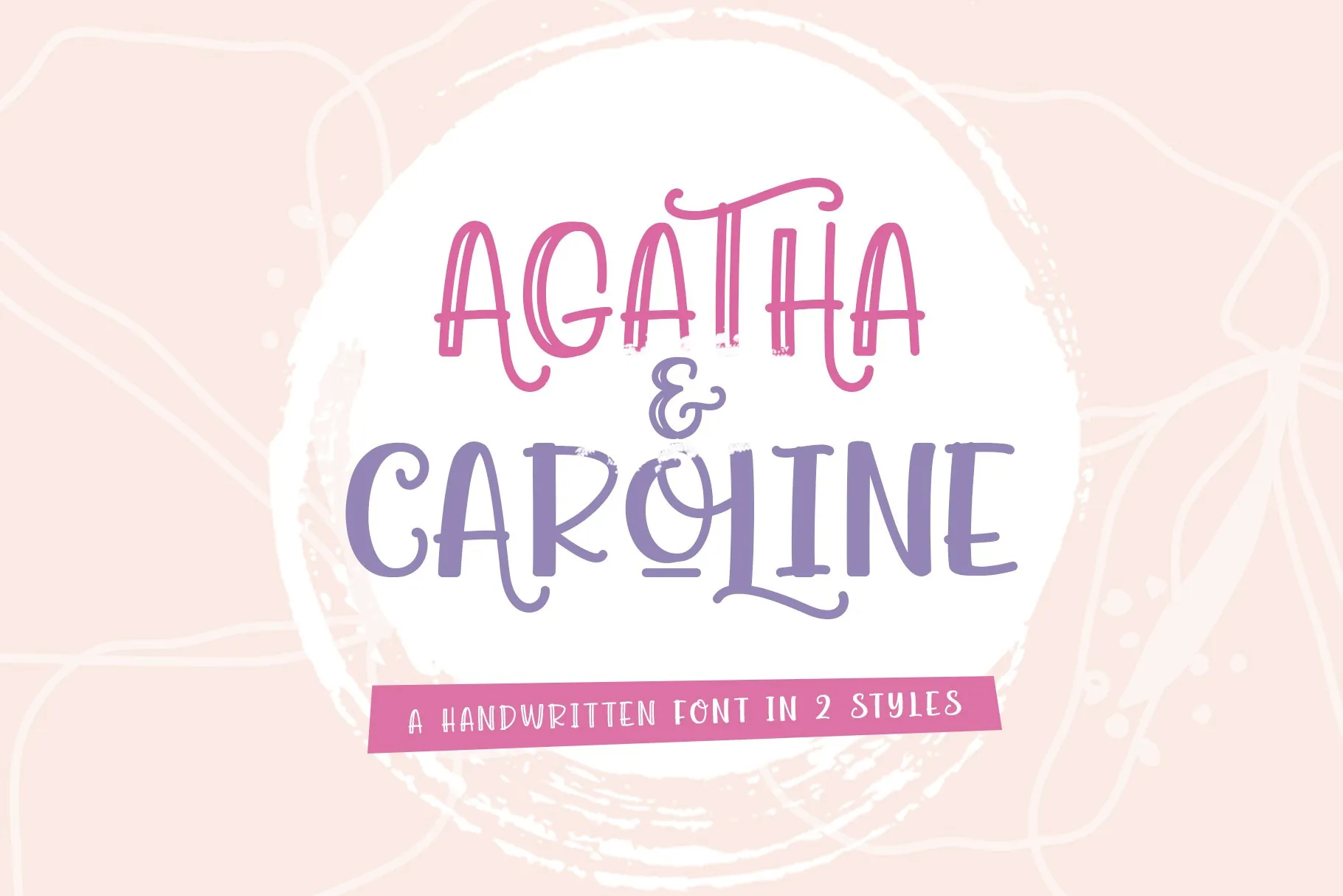 Agatha Caroline handwritten font cover