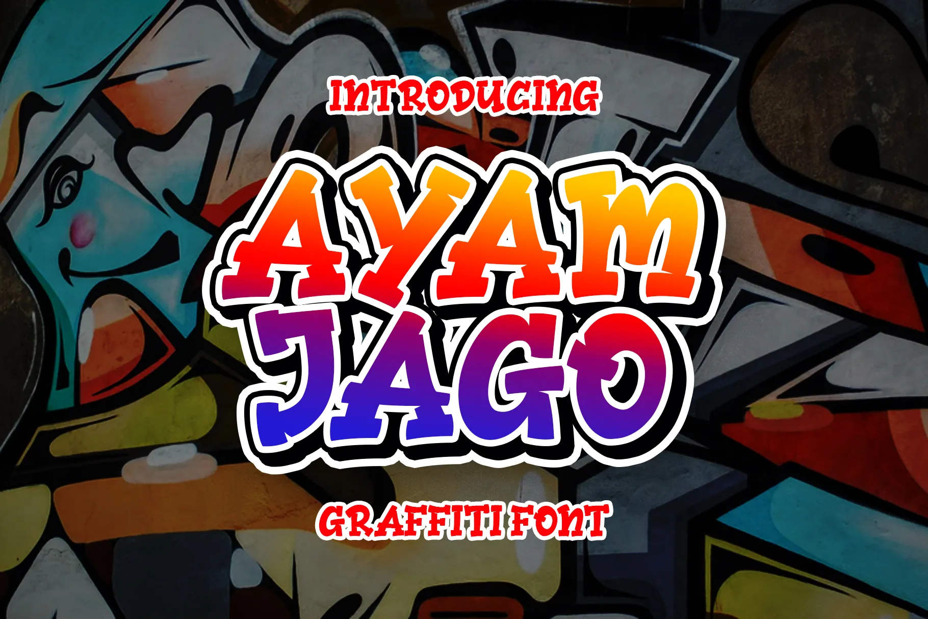 Ayam Jago brush font cover