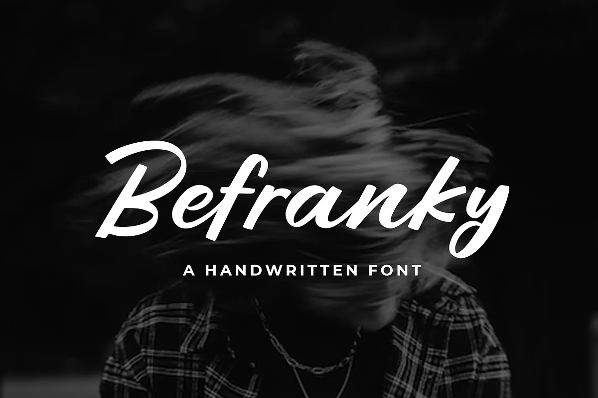 Befranky handwritten font cover