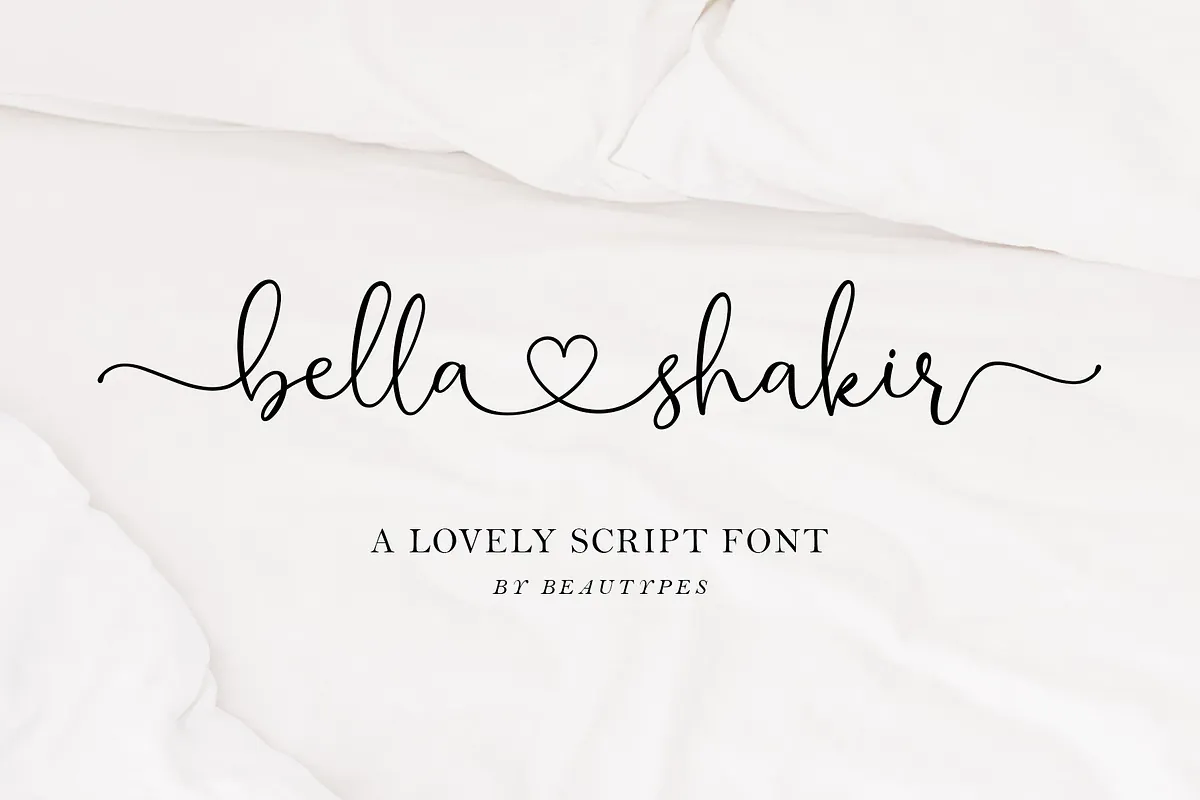 Bella Shakir handwritten font cover
