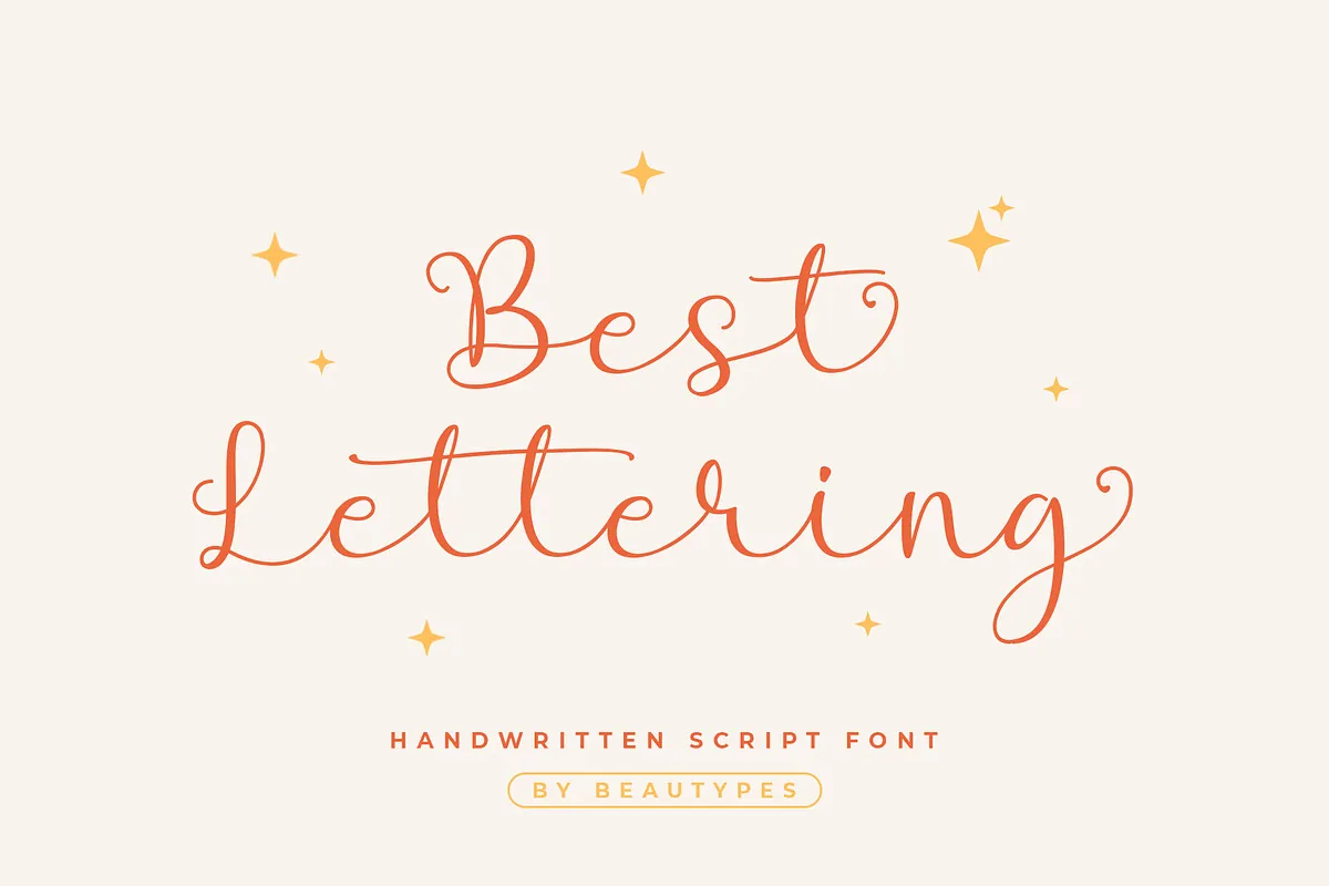 Best Lettering handwritten font cover