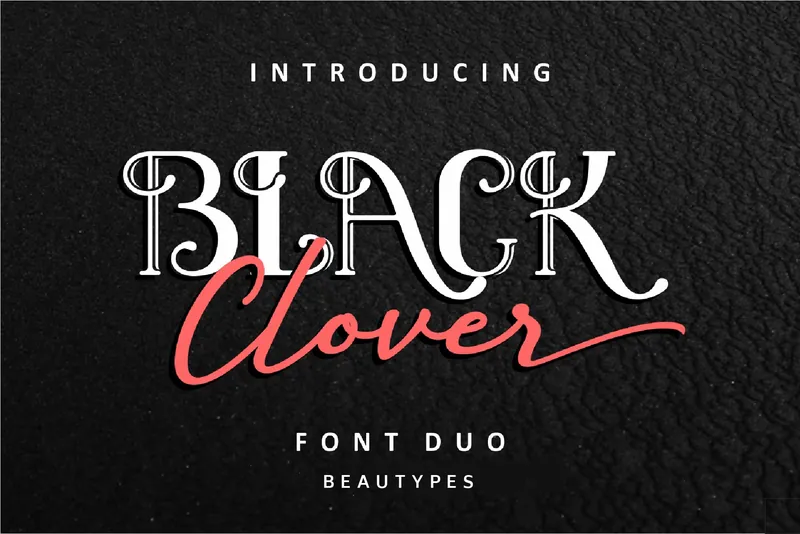 Black Clover Serif font