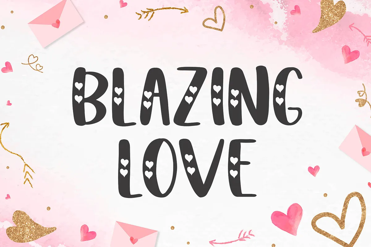 Blazing Love display font cover