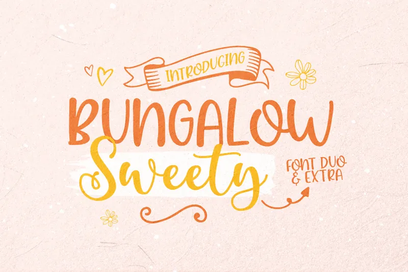 Bungalow Sweety Duo and Extras Sans Serif font