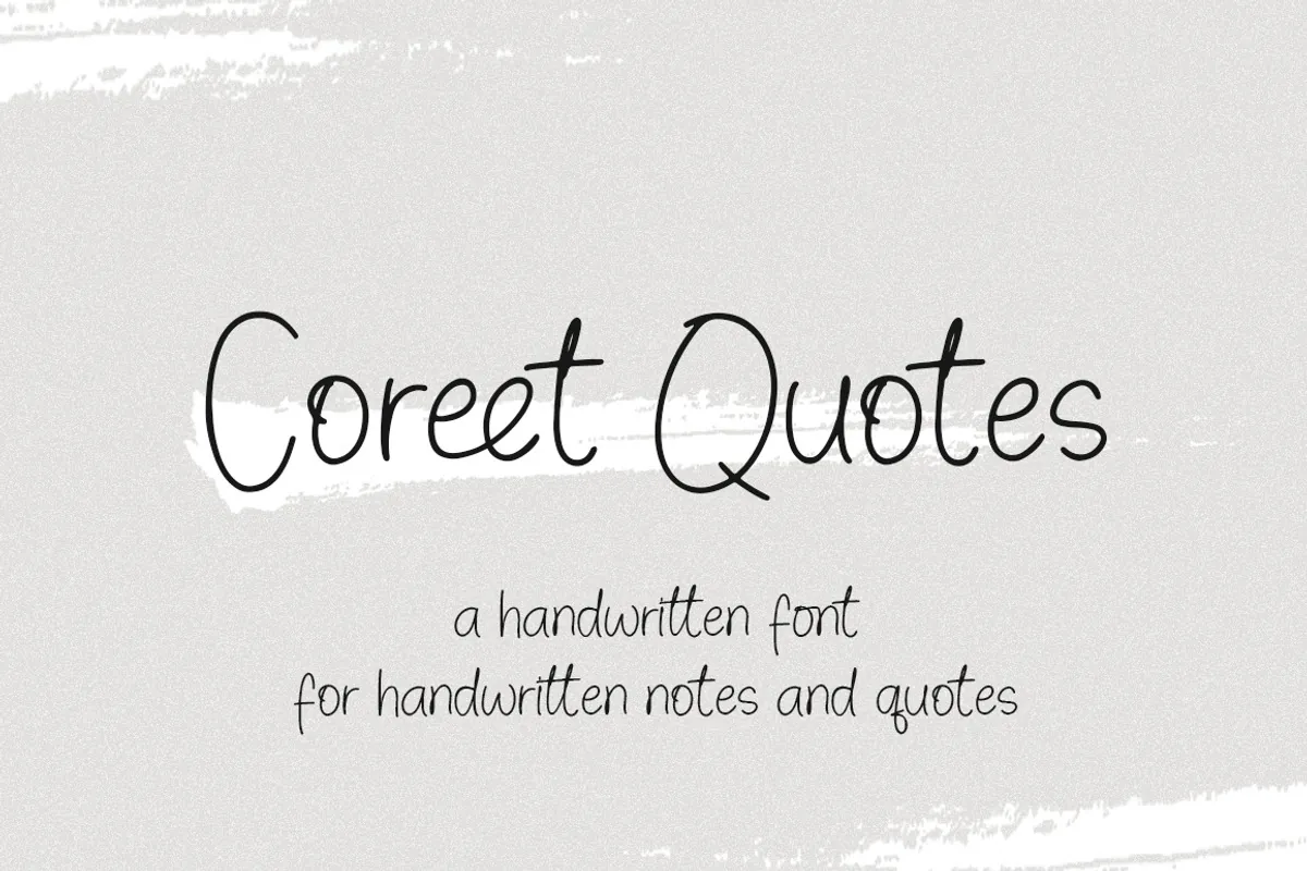 Coreet Quotes handwritten font cover