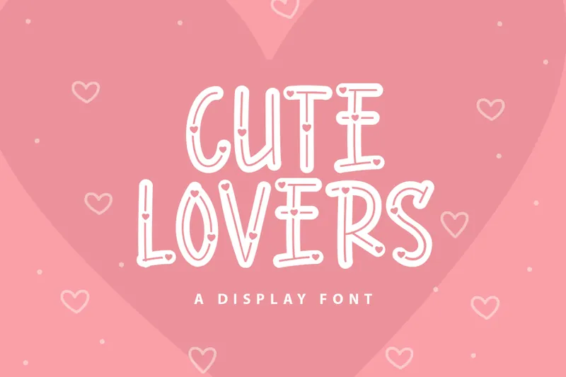 Cute Lovers Display font