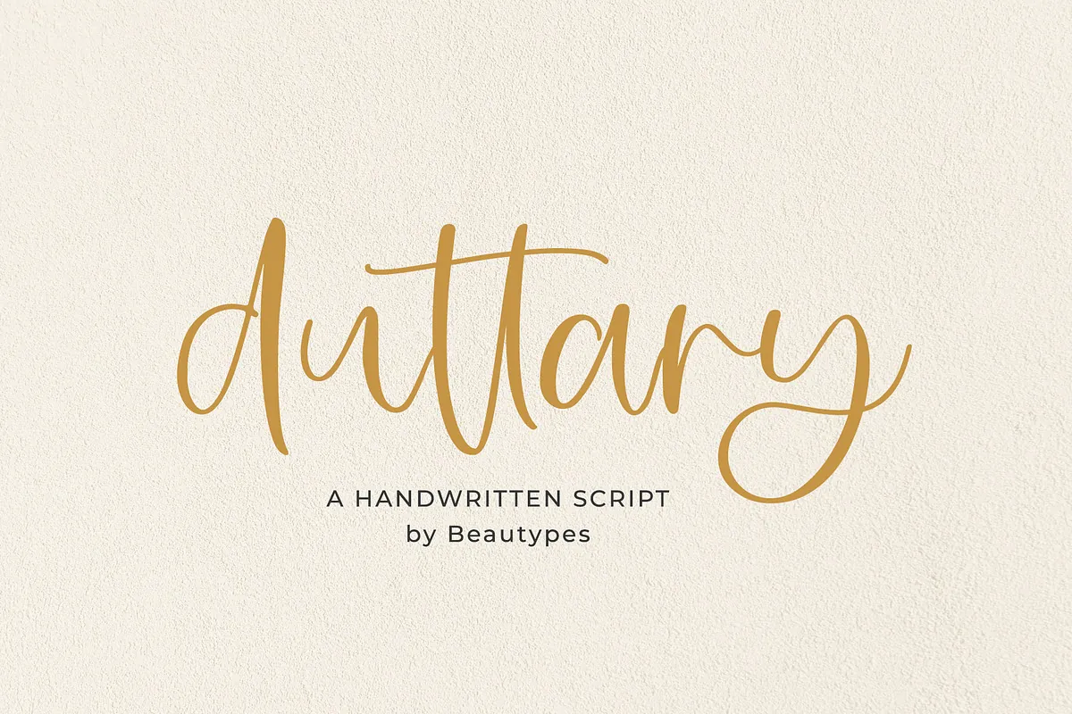 Duttary handwritten font cover