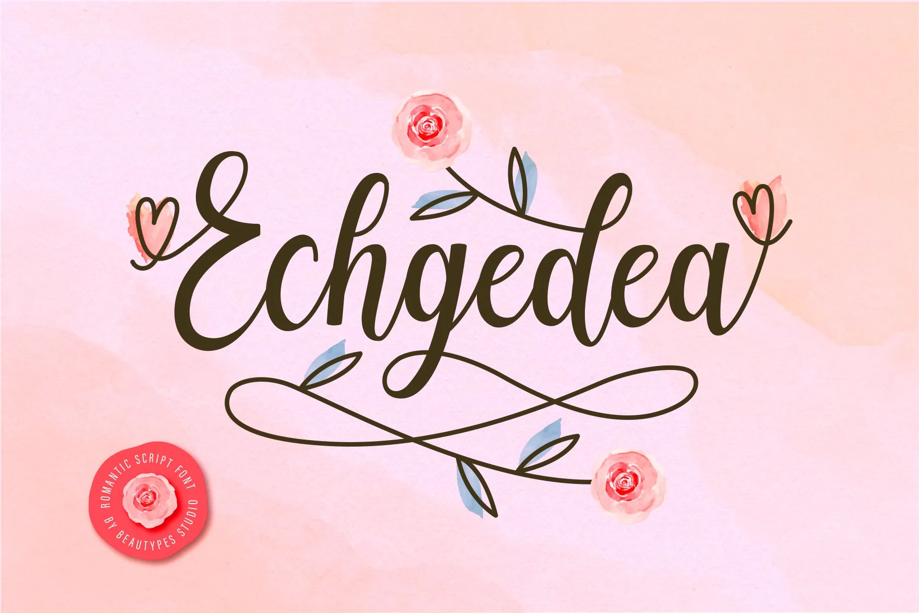 Echgedea script font cover