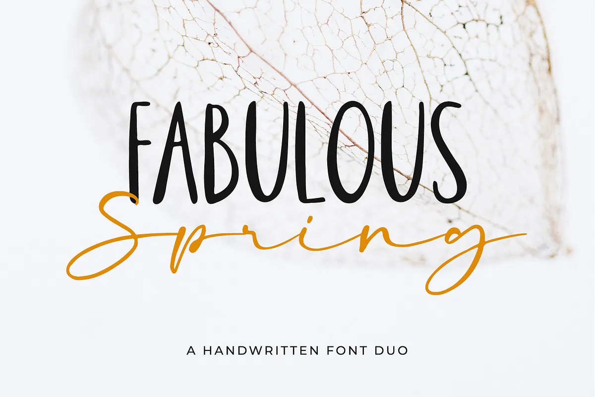 Fabulous Spring sans serif font cover