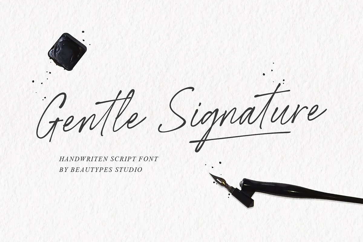 Gentle Signature handwritten font cover