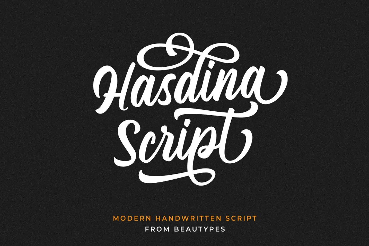 Hasdina Script handwritten font cover