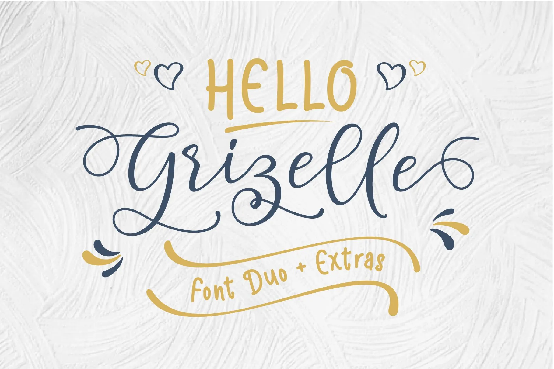 Hello Grizelle sans serif font cover