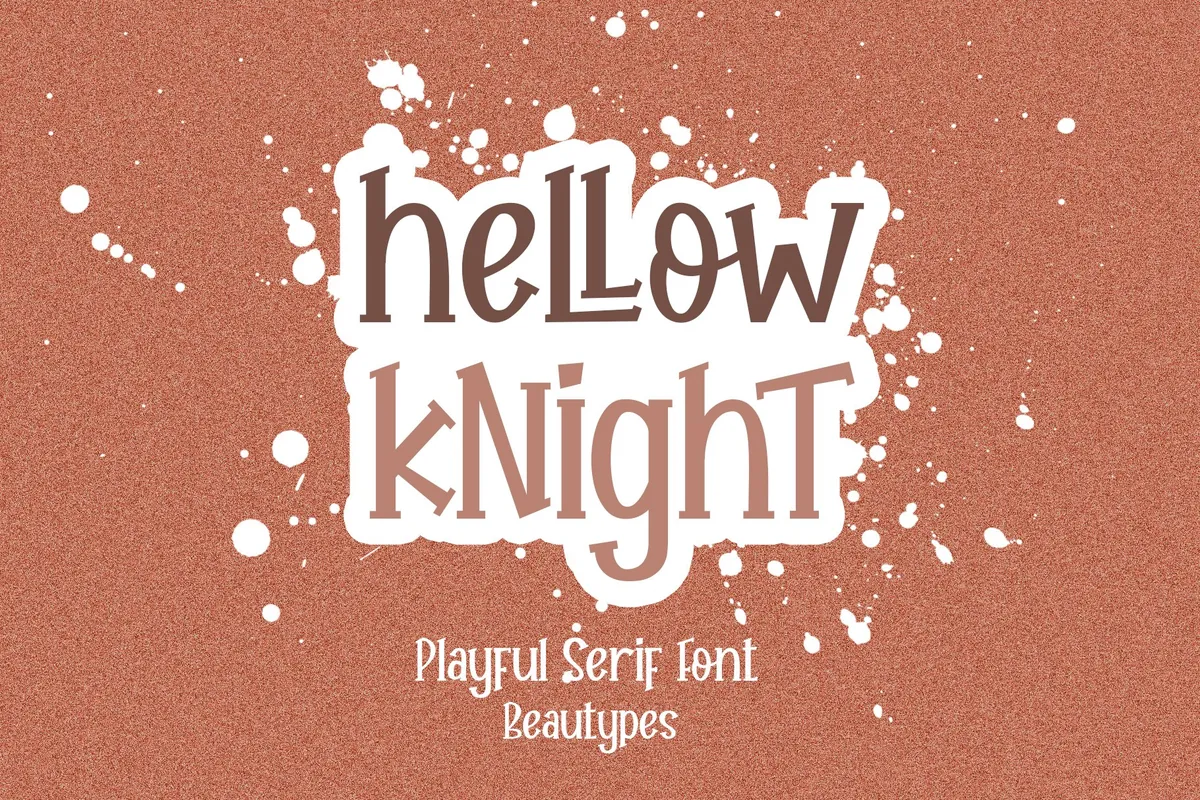Hello Knight sans serif font cover