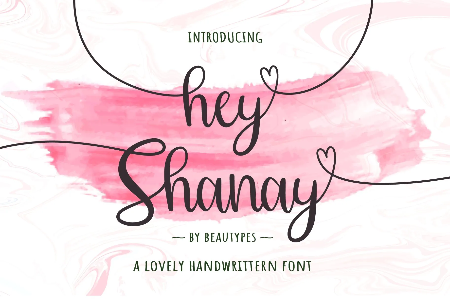 Hey Shanay handwritten font cover