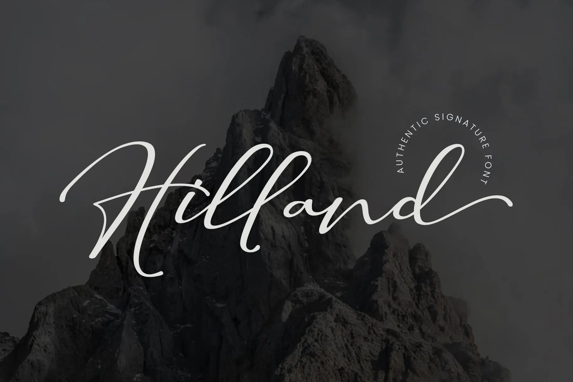 Hilland handwritten font cover