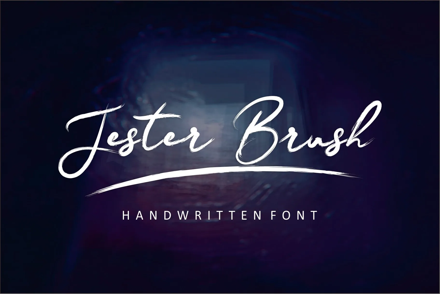 Jester Brush brush font cover