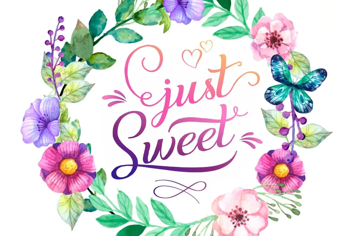 Just Sweet script font cover