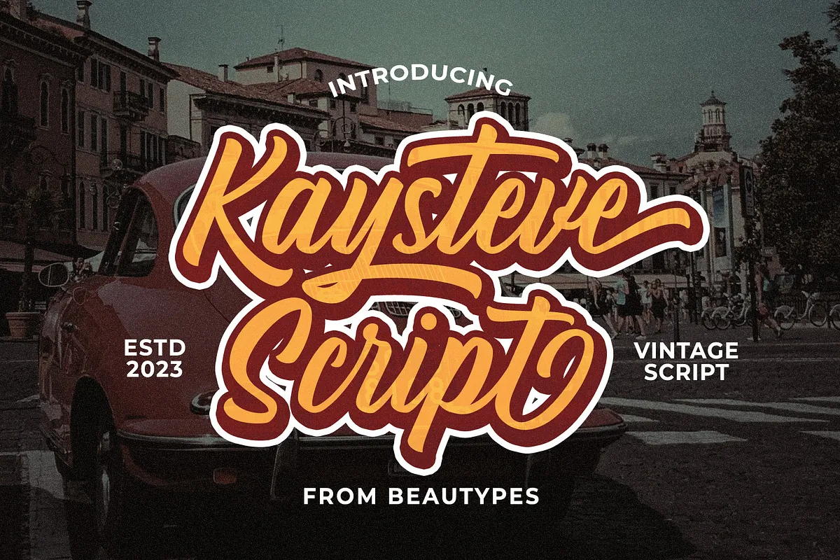 Kaysteve Script script font cover