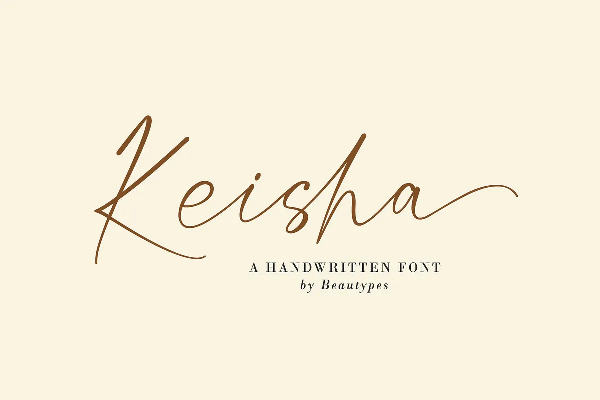 Keisha handwritten font cover