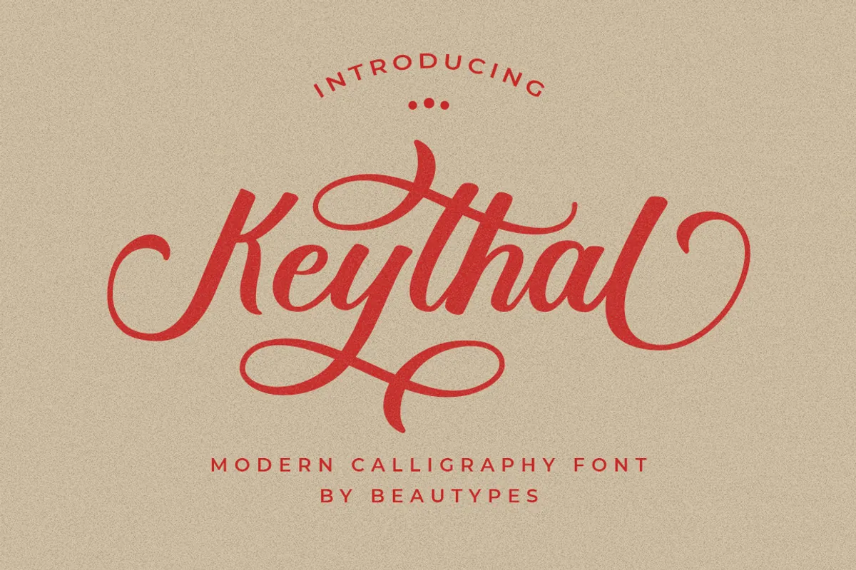 Keythal script font cover