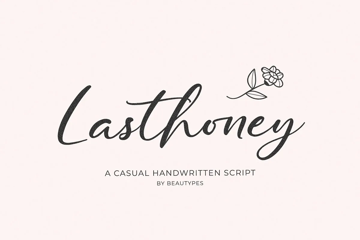 Lasthoney handwritten font cover