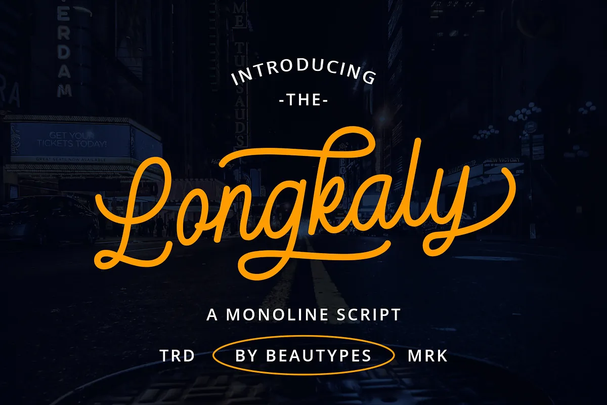 Longkaly handwritten font cover