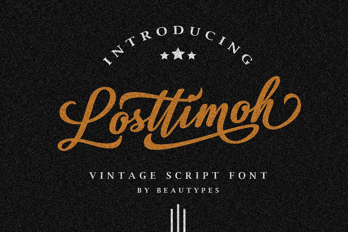 Losttimoh script font cover
