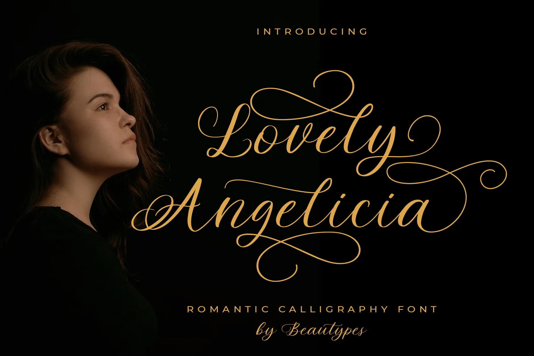 Lovely Angelicia script font cover