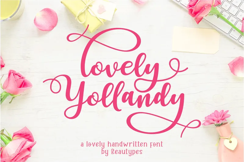 Lovely Yollandy Handwritten font