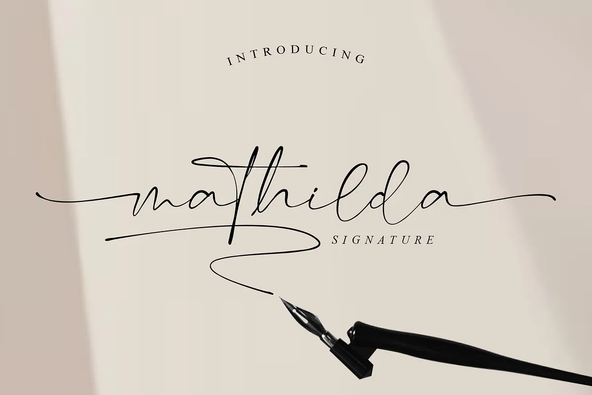Mathilda Signature handwritten font cover