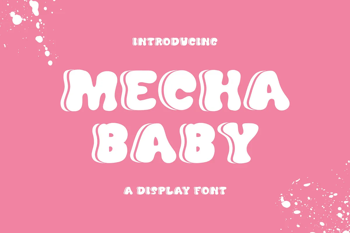 Mecha Baby display font cover
