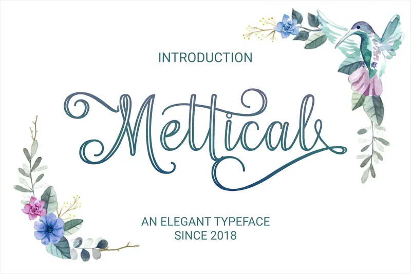 Mettical Script font