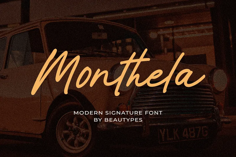 Monthela Handwritten font