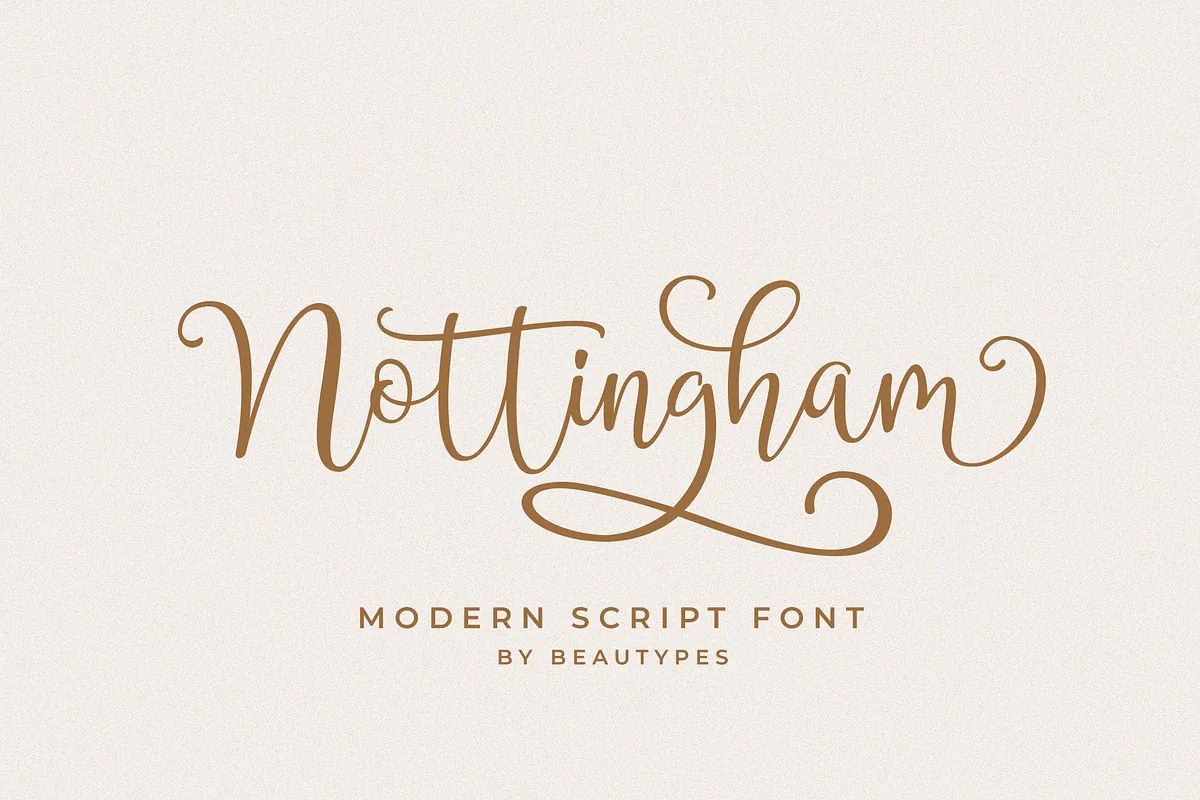 Nottingham Script script font cover