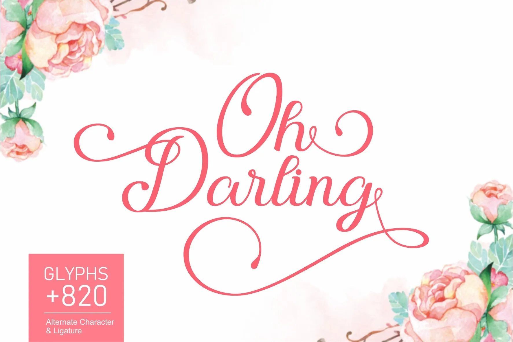 Oh Darling handwritten font cover