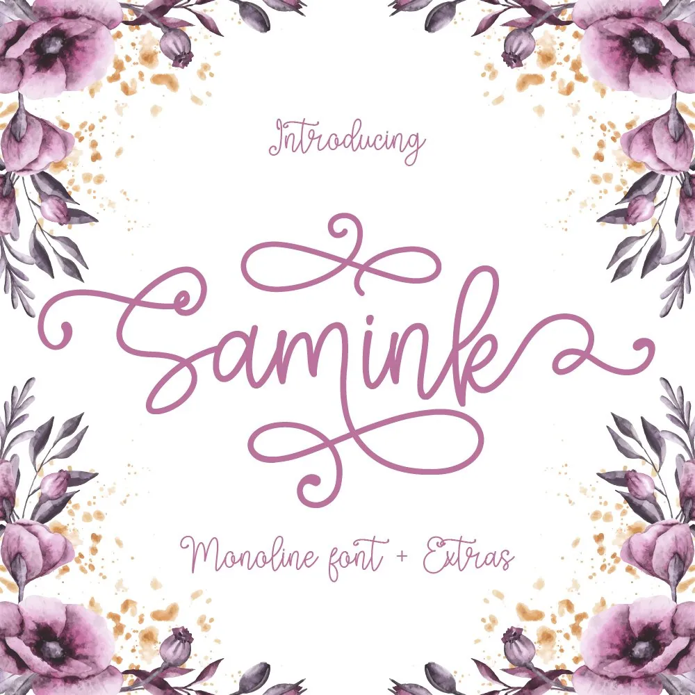 Samink handwritten font cover