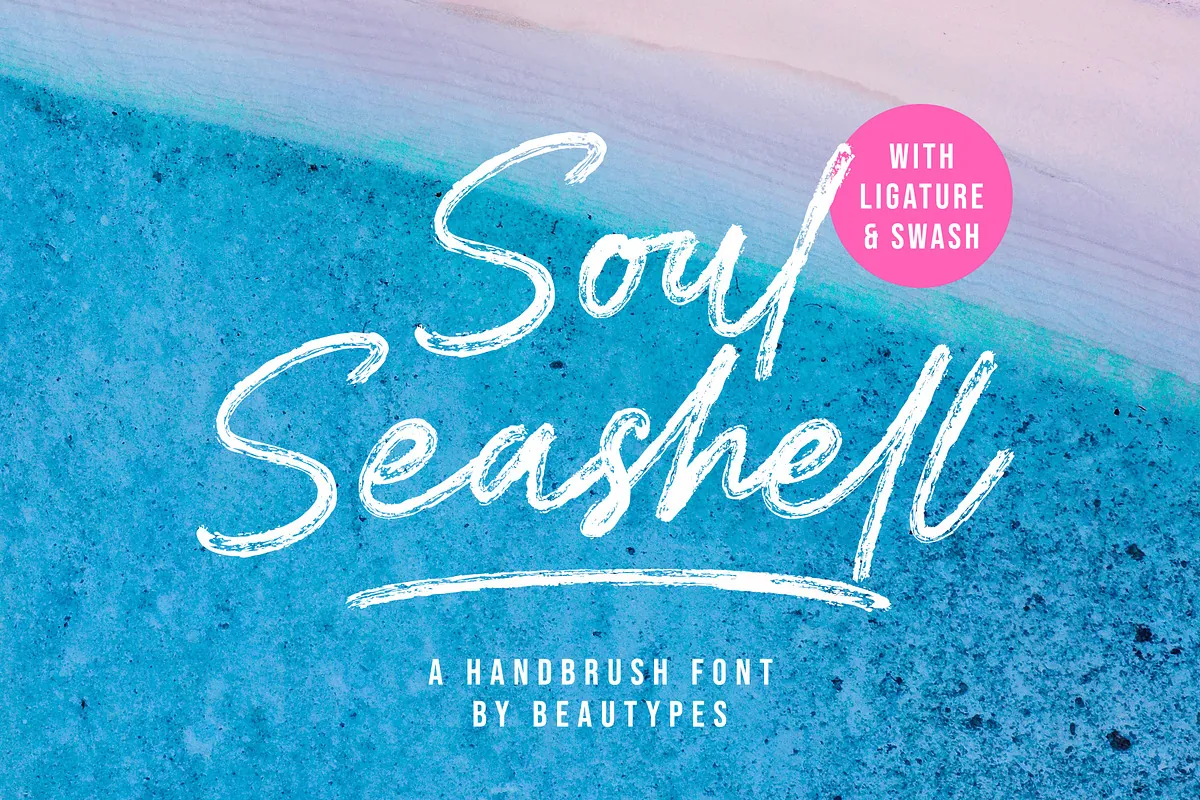 Soul Seashell brush font cover