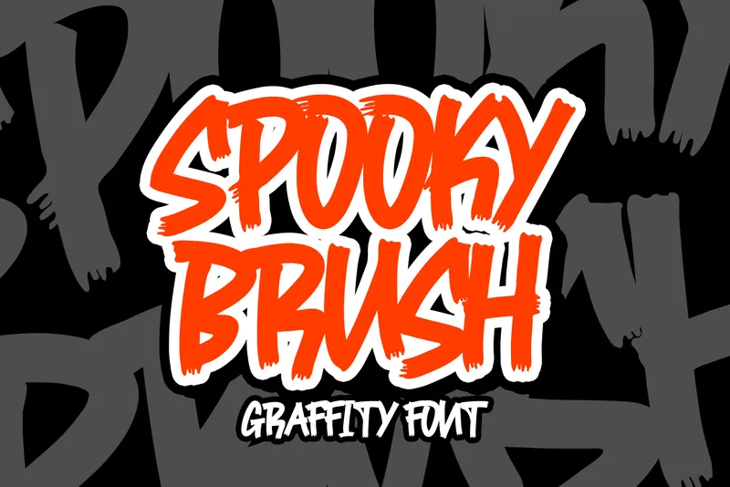 Spooky Brush Brush font