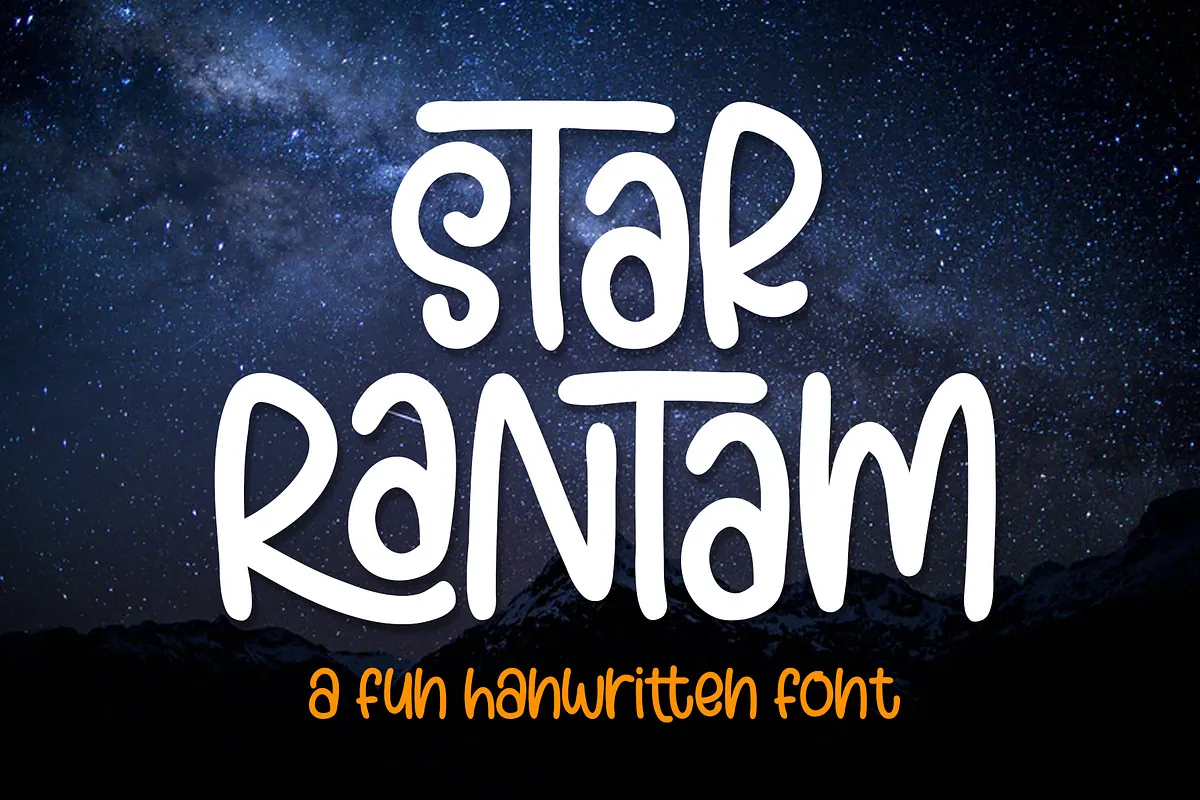 Star Rantam handwritten font cover