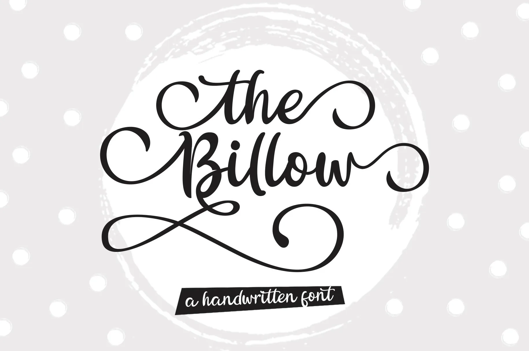 The Billow brush font cover