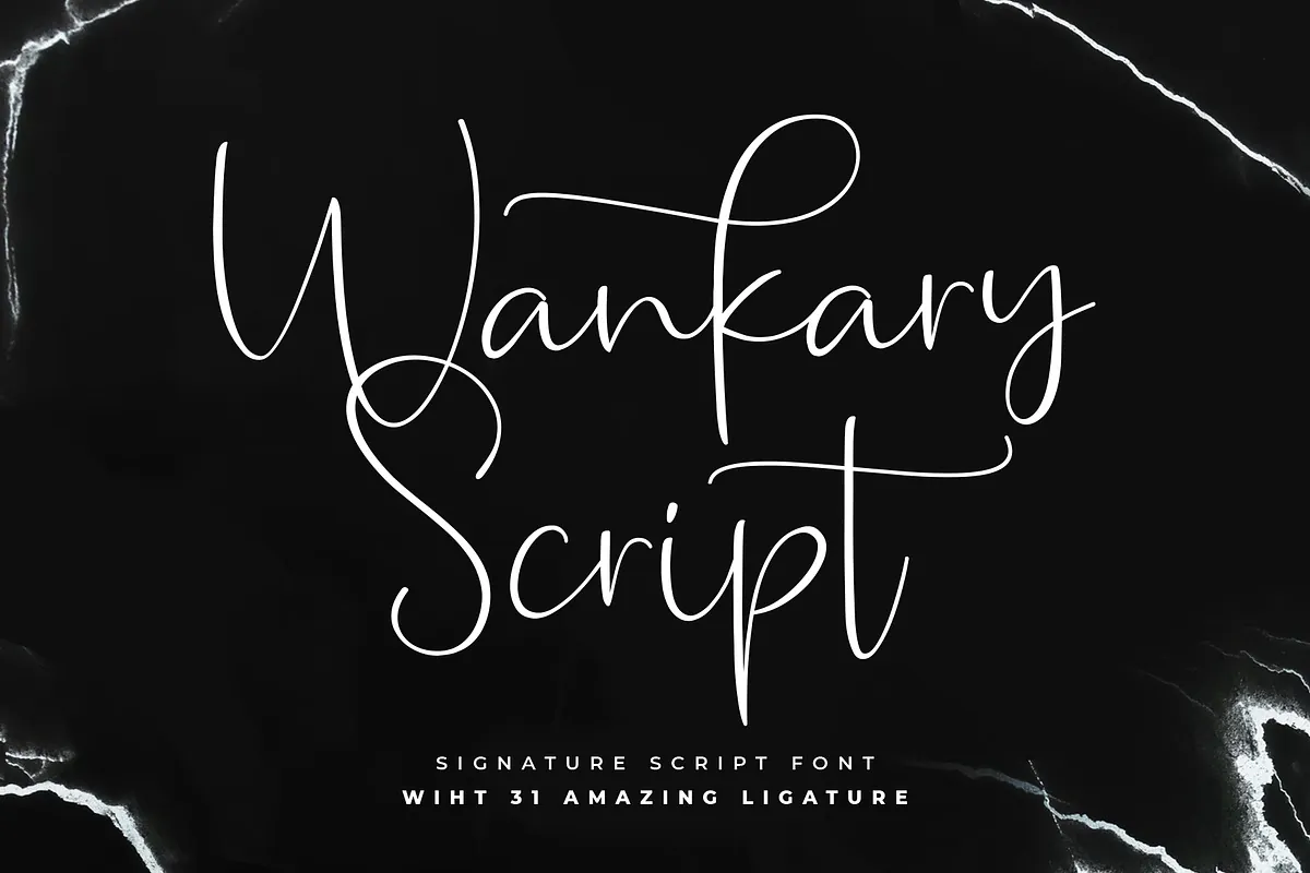 Wankary Script handwritten font cover