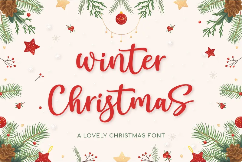 Winter Christmas Brush font